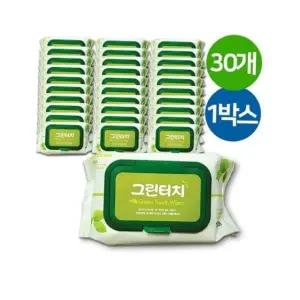 아기 그린터치 물티슈 (100매 캡형) 30포 아기물티슈