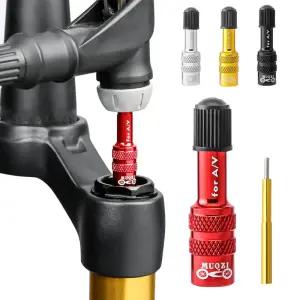자전거 에어 프론트 포크 밸브 어댑터 도구 확장 MTB 내리막 용 Schrader 변환기 익스텐더