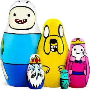 AEVVV 어드밴스타임 즈 피규어 우드 네스팅 인형 세트 5개 러시안 마트료쉬카 3.5