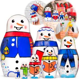 AEVVV 둥지 인형 7종 세트 마트료시카 눈사람 크리스마스 장식