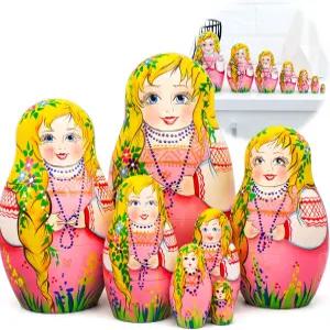 AEVVV 핑크 네스팅 인형 세트 7개 마트료쉬카 귀여운