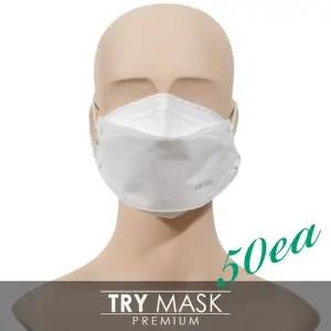 (트라이)KF94 프리미엄 화이트마스크 대형 50매 wXG1+8sYU