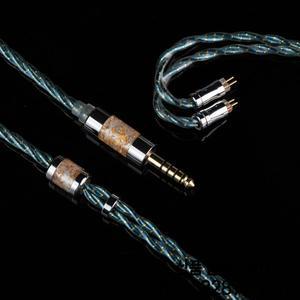 ivipQ A10 4코어 순은 팔라듐 + 7NOCC 금박 헤드폰 업그레이드 케이블 0.78 PIN MMCX QDC와 호환 가능