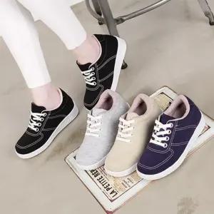 여자 사계절 베이직 편안한 로우탑 스니커즈