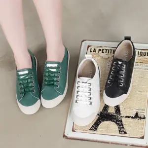 여자 발편한 데일리 캐주얼 소가죽 로우탑 스니커즈