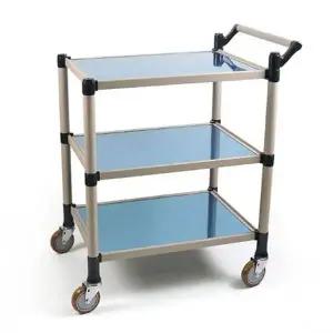 업소용 스텐 3단 이동식 트레이 카트 중형 끌차 운반카 핸드카