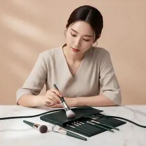 메이크업 브러쉬 14종 세트 휴대용 화장 붓 파우더 아이섀도우 도구