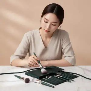 메이크업 브러쉬 14종 세트 휴대용 화장 붓 파우더 아이섀도우 도구