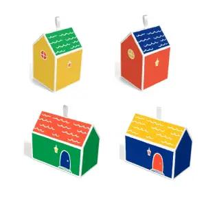 10개입 유치원 간식포장 종이 선물상자 집모양 미니상자 어린이날 돌잔치 생일 답례품