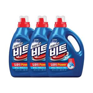 비트 딥클린 파워 액체세제 일반 용기 3L, 3개