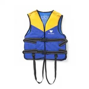 돌핀 구명조끼(M) (옐로우+블루)유소년수영 중등생 다용도 물놀이 부력 구명쪼끼 청소년 초등생