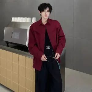 가을 남친 와인 긴팔 제복 셔츠 패피3