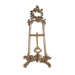 홈 팔레트 빈티지 요리책 스탠드, 작은 화려한 이젤 플뢰르 드 리스트 12.2인치 높이의 테이블 상단 디스플레이 홀더로 레시피북, 액자, 접시, 앤티크 골드