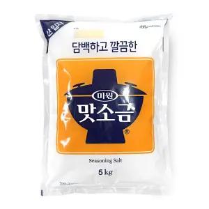 대상 담백하고 깔끔한 미원 맛소금 5kg 대용량 업소용감칠 가정용 벌크 리필용 1KG 500G 5KG 요리
