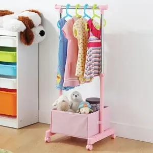 고급형 어린이 아동 장난감 정리함 옷걸이 행거 2종 고정식 철제 옷장 수납 튼튼한 이동식 시스템 가게 행