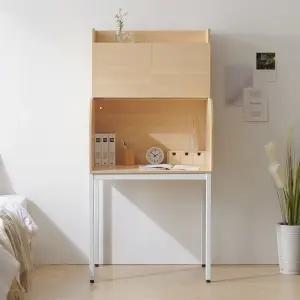 파이 800 철제형 독서실책상(파인) + 상부장