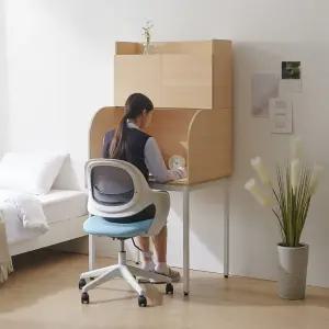 파이 800 철제형 독서실책상(파인) 신규LED 조명 + 상부장