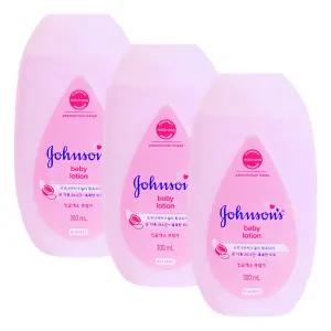 존슨즈 베이비 로션 핑크 300ml X 3개크림 바디 순한 보습 아기 목욕용품 유아