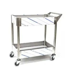 운반 쉬운 바구니형 스텐 2단 서빙카트 무소음바퀴 거중기