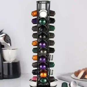 커피 캡슐 정리 360도 회전 40구 홀더 거치대 보관함