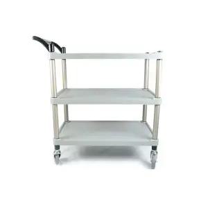 플라스틱 다용도 3단 운반카트 서빙카트 특대 일반2ea 브레이크2ea