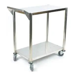 주방 배식 운반용 스텐 2단 서빙카트 삼면뚫림 일반우레탄바퀴