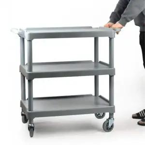 식당 호텔 객실 병원 플라스틱 운반카트 플라스틱3단카트 중량운반