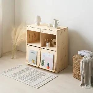 [보루네오하우스]보루네오 엘리브 모리 레드파인 원목 800 수납장 2단 af167