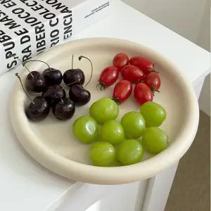 유이앤루이 코코넛 원형 플레이트 2종세트경량식기 여행용그릇 캠핑용 소스 인테리어 여행용 감성 차박 접