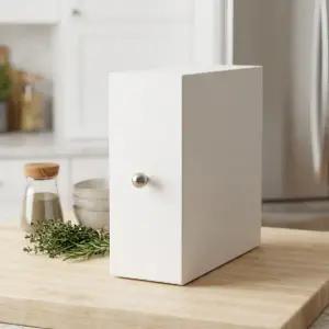 [아트박스]/피피드 틈새 서랍형 수납함 슬림형 철제 정리 보관함 화이트