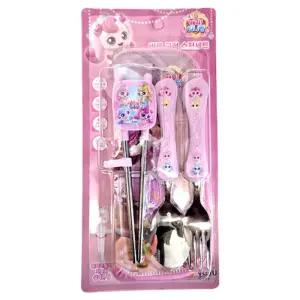 캐치티니핑 프린세스 바른교정 수저세트 506585연습용 캐릭터젓가락 귀여운 어린이숟가락 밥상