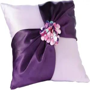 릴리안 로즈 퍼플 플라워 웨딩 링 베개 8피트(RP760) 스탠다드