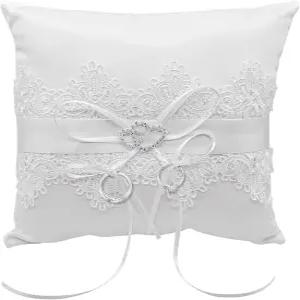 베리시 링 베개 7.5인치 웨딩 베어러 화이트 레이스 홀더