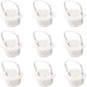 ABOOFAN 20개 미니 직조 꽃바구니 3.14X2.16X2.16 홈 데코 결혼식 파티 소박한 예식 용품용 핸드헬드 장식