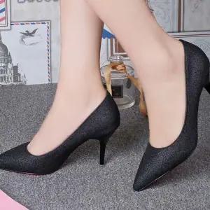 글리터 스틸레토힐 데일리 하이힐 캐주얼 여자 구두