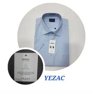 [예작]구김적은 모달 혼방 일반핏 드레스 남방셔츠 카라배색 여름반팔셔츠 YSEM206BL_