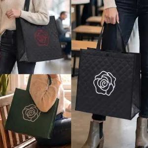 맘앤맘 플라워 부직포 가방 만능 보부상 여성 숄더백 토트백 쇼퍼백 에코백