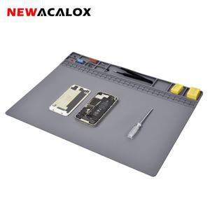 NEWACALOX실리콘 수리 매트 자기 납땜 단열 핸드폰 노트북 패드