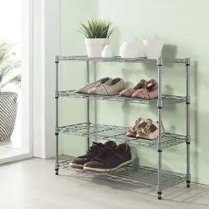 메탈신발정리대 4단 오픈신발장 슬림수납장 현관틈새 신발정리대 현관신발장 신발장정리대