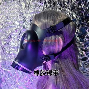 고무 화학물질 방지 고양이용 라텍스 의류 스트랩 가스 마스크