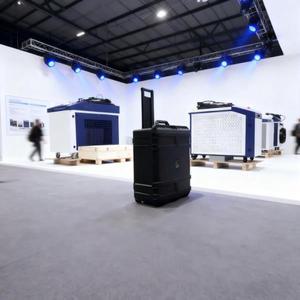 1200와트 연속 레이저 세척기 1.5KW 트롤리 케이스 녹 페인트 오일 제거 휴대용 도구