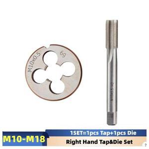 1세트 미터 나사 탭 및 다이 원형 M10M11M12M13M14M15M16M17M18 X0.5 2