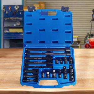 18개 드라이브 소켓 확장 세트 다목적 액세서리 프리미엄 보관 케이스 포함 임팩트 커플러 도구
