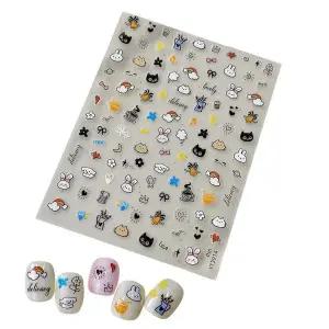 [셀러에이드]네일아트 귀여운 드로잉 동물 케릭터 데코 네일스티커