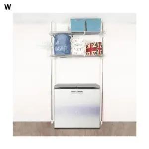 세탁기선반 기둥접이식폭조절세탁기김치냉장고선반 2단