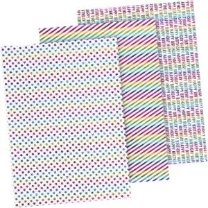 니양글 포장지 3롤 세트 발렌타인 및 생일 패턴이 있는 다채로운 축제 장식용 꽃다발