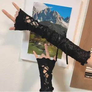 겨울 팔토시 암워머 리본 자수 발토시 레이스 키치한 Y2K