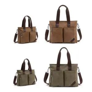 남성 오피스 투포켓 빈티지 토트 스트랩 숄더백