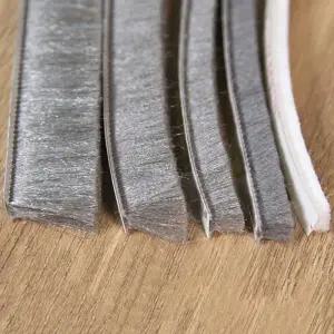 샷시부속 창문 부품 10M 브러시 스트립 접착 도어 WeatherStripping 창 씰링 슬라이딩 옷장 테이프