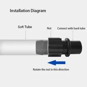 1개 수족관 물 파이프 튜브 어댑터 출입구 호스 제어 밸브 16mm/20mm 어항 액세서리 커넥터